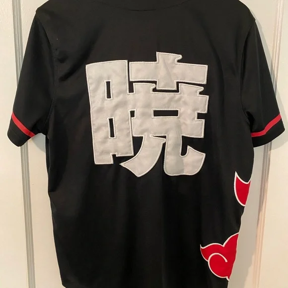 Naruto Shippuden Akatsuki Baseball Jersey - BoxLunch Exclusive Men's Medium - Picture 2 of 5